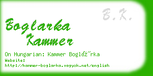boglarka kammer business card